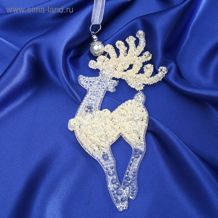 Украшение ёлочное Украшение ёлочное "Олень" 18х9 см, 13х13,5 см, микс, прозрачный
