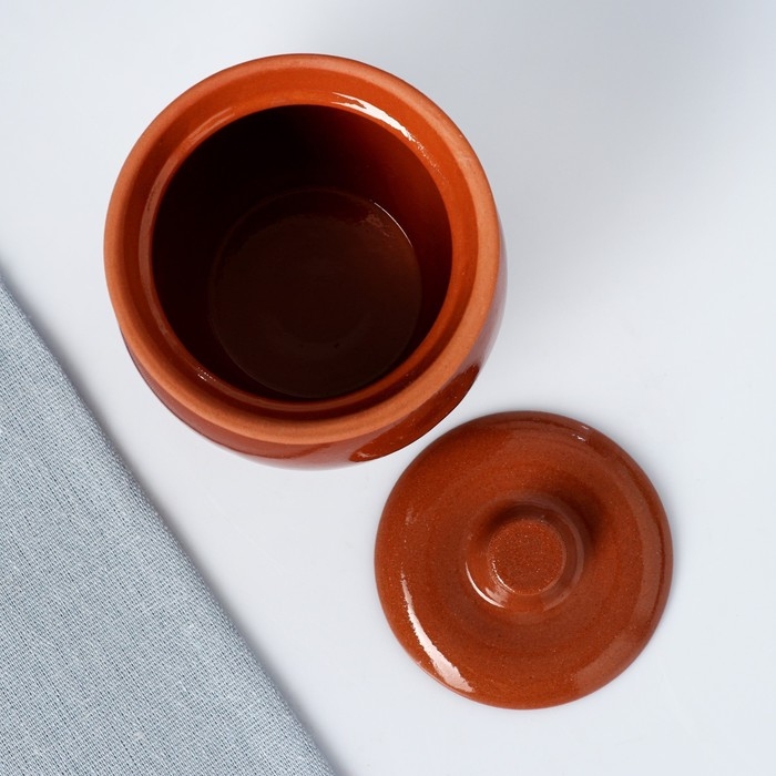 Горшок керамический для запекания  Горшок керамический для запекания "Аппетитный" с подставкой / 0,35 л