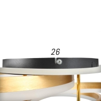 Люстра с ПДУ 1342/3 LED 160Вт 3000-6000К золото 77х55х20 см BayerLux