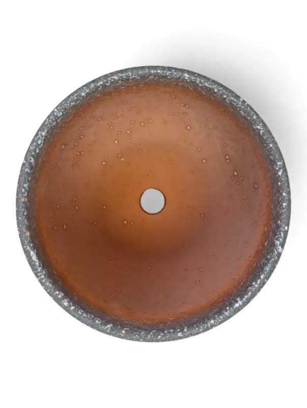 Горшок цветочный  с поддоном 0,8 л, серый керамика  Горшок цветочный  с поддоном 0,8 л, серый керамика "Пряности" (М)