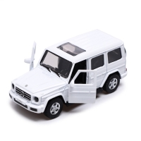 Машина металлическая MERCEDES-BENZ G350D, 1:42, инерция, открываются двери, цвет белый