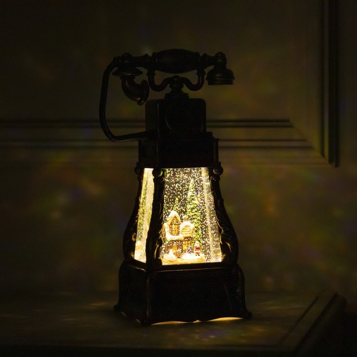 Светодиодная фигура «Телефон с домиком» 13 × 26 × 11 см, пластик, батарейки ААх3 (не в комплекте), USB, свечение тёплое белое Светодиодная фигура «Телефон с домиком» 13 × 26 × 11 см, пластик, батарейки ААх3 (не в комплекте), USB, свечение тёплое белое