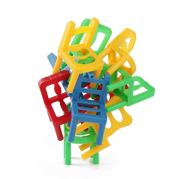 Падающая башня-дженга «Башня против стульев» с фантами, 54 бруска, 18 стульев, 12+ Падающая башня-дженга «Башня против стульев» с фантами, 54 бруска, 18 стульев, 12+