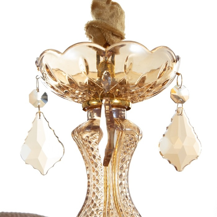 Люстра Люстра "Палермо" 8хЕ14 25Вт коньяк 72х72х60-90 см BayerLux