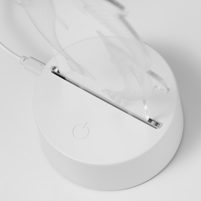 Светильник сенсорный Светильник сенсорный "Дельфины" LED 7 цветов USB/от батареек белый RISALUX