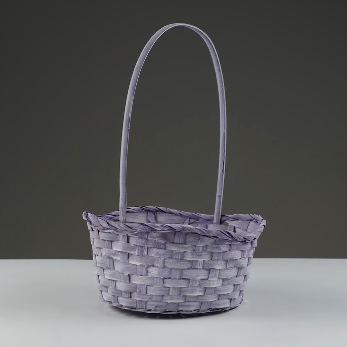 Набор корзин, 19х7,5х9,5/31 см, 22х9х11/34 см, 24х9х11,5/35 см, 3 шт, фиолетовые, бамбук Набор корзин, 19х7,5х9,5/31 см, 22х9х11/34 см, 24х9х11,5/35 см, 3 шт, фиолетовые, бамбук