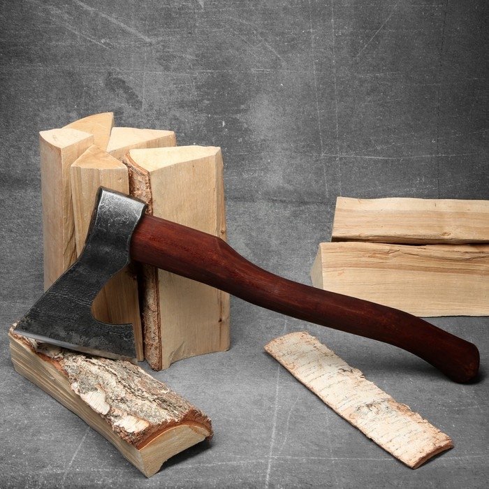 Топор охотничий кованый ТУНДРА ПРОФИ, топорище высшего сорта Топор охотничий кованый ТУНДРА ПРОФИ, топорище высшего сорта "дуб" воск, с чехлом, 1200 г