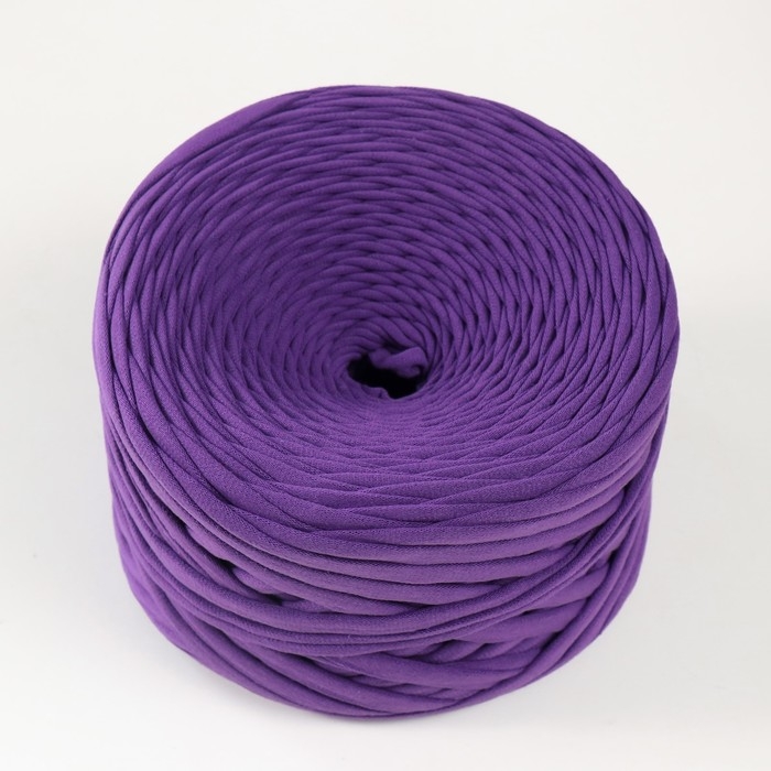 Трикотажная пряжа, ширина 7-9 мм, 100м/295 гр±10% (40 - фиолетовый)