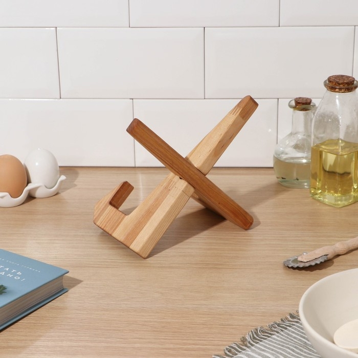 Подставка для книг, планшетов, 16,5×12,5×16,5 см, длина 1 детали 22,5 см, берёза Подставка для книг, планшетов, 16,5×12,5×16,5 см, длина 1 детали 22,5 см, берёза