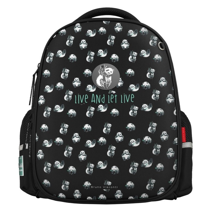 Рюкзак каркасный, 38 х 30 х 20 см, Bruno Visconti 12-001, + пенал Рюкзак каркасный, 38 х 30 х 20 см, Bruno Visconti 12-001, + пенал "ПАНДЫ МИЛАШКИ"