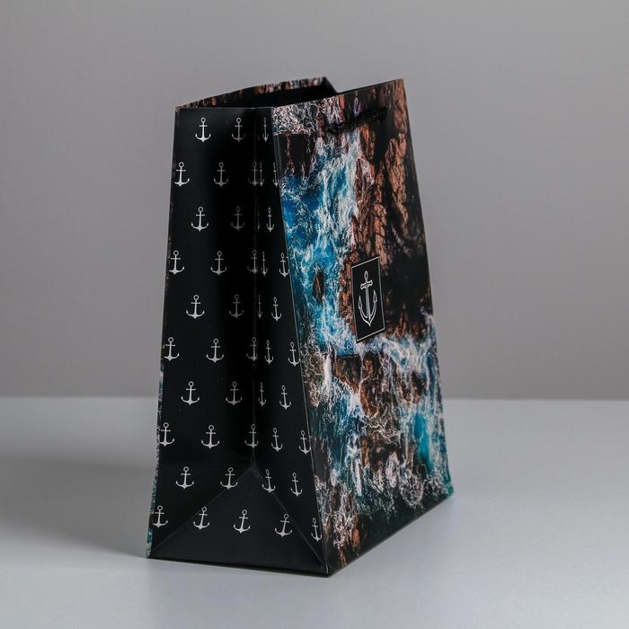 Пакет подарочный ламинированный вертикальный, упаковка, &laquo;Море&raquo;, MS 18 х 23 х 10 см