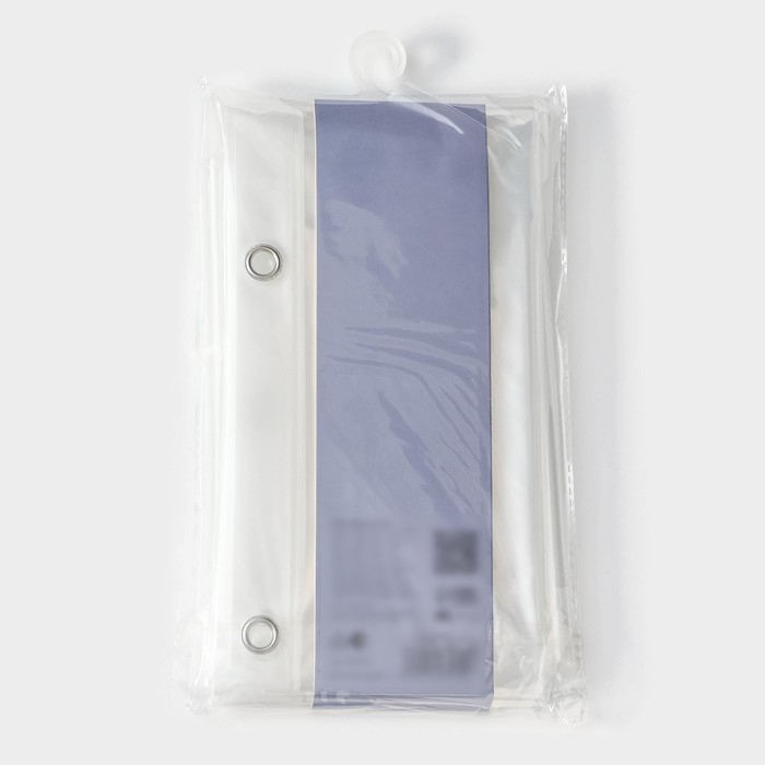 Штора для ванной комнаты SAVANNA «Лёд», с люверсами, 180×180 см, PEVA, прозрачная Штора для ванной комнаты SAVANNA «Лёд», с люверсами, 180×180 см, PEVA, прозрачная