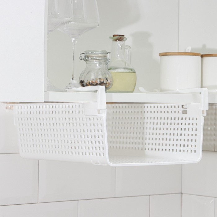 Корзина для хранения подвесная &laquo;Лофт&raquo;, 29&times;26&times;11 см, цвет белый