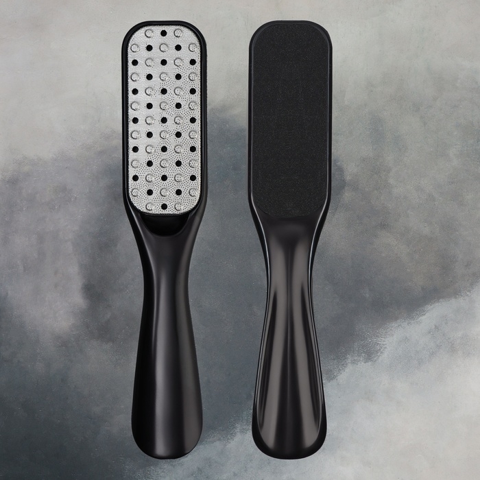 Пилка для ног, лазерная/наждачная, двусторонняя, 18 см, цвет чёрный Пилка для ног, лазерная/наждачная, двусторонняя, 18 см, цвет чёрный