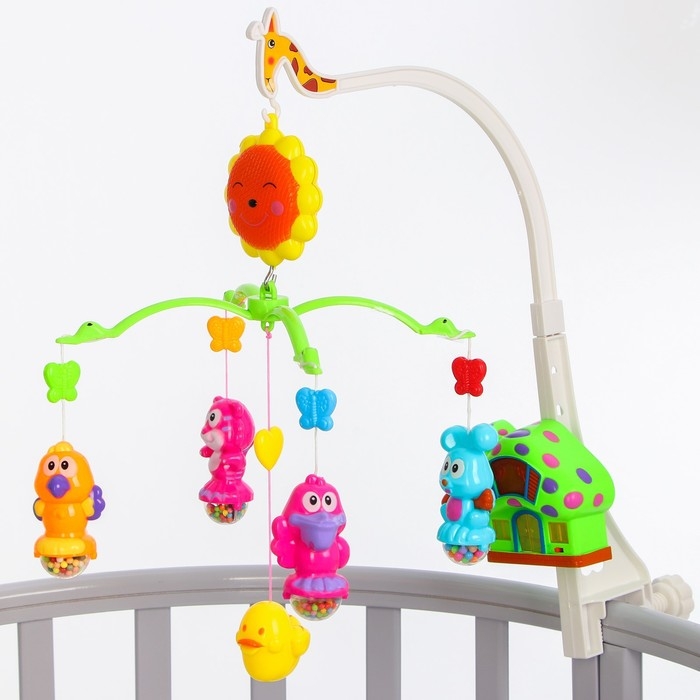 Мобиль музыкальный на кроватку «Пряничный Домик.Зверятки», заводной, Крошка Я Мобиль музыкальный на кроватку «Пряничный Домик.Зверятки», заводной, Крошка Я