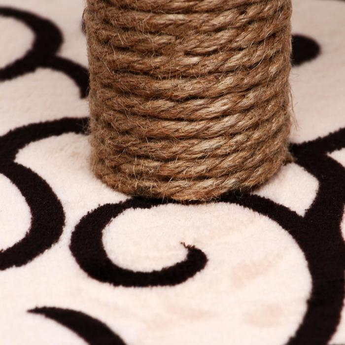 Домик для кошек с когтеточкой  Домик для кошек с когтеточкой "Куб", с мезонином и игрушкой, 60 х 35 х 85 см, микс цветов