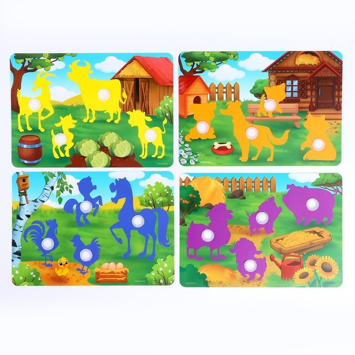 Развивающая игра на липучках «Изучаем животных. Ферма или деревня» Развивающая игра на липучках «Изучаем животных. Ферма или деревня»