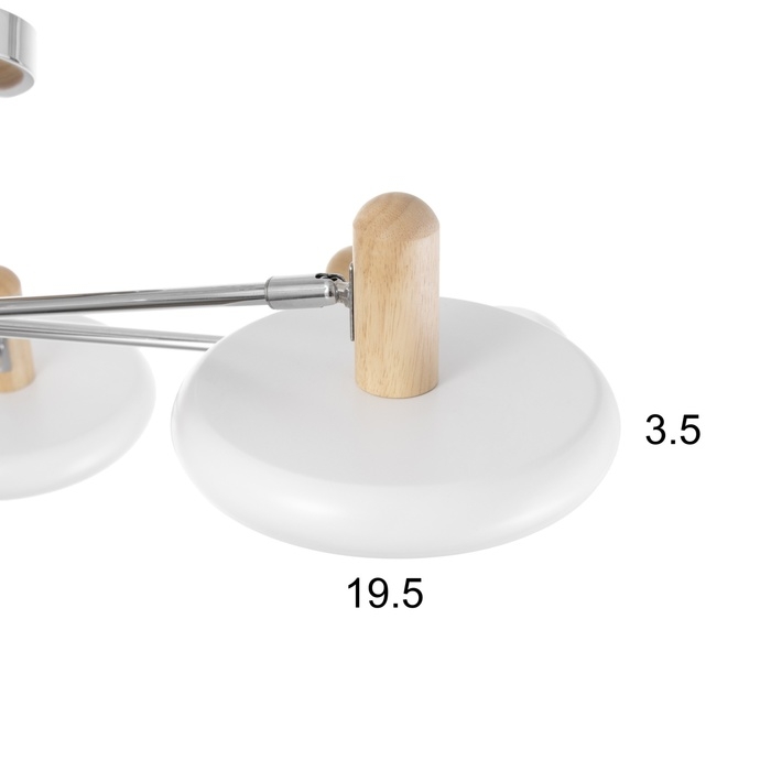 Люстра Люстра "Джулия" 6хLED 144Вт 3000-6000К бело-хромовый 80х80х22 см