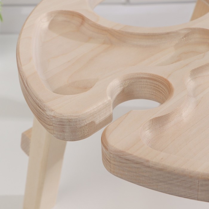 Столик - поднос с менажницей и складными ножками  Столик - поднос с менажницей и складными ножками "Целуюсь лучше, чем готовлю" D=30x2 см,