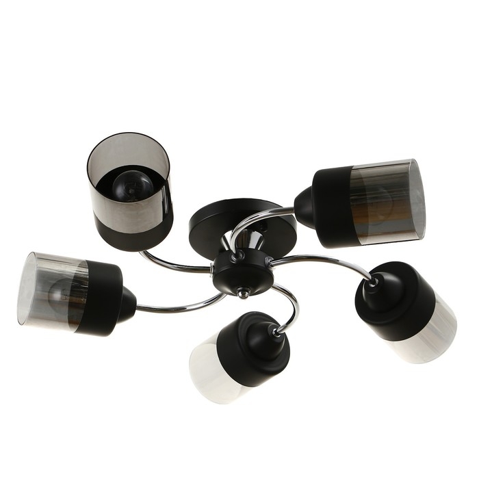 Люстра Люстра "Эстель" 5хЕ27 40Вт чёрно-хромовый 60х60х23 см BayerLux