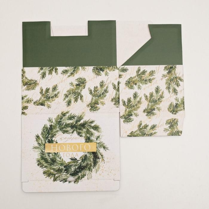 Коробка подарочная новогодняя складная «Тепла и уюта», 22 х 15 х 10 см, Новый год Коробка подарочная новогодняя складная «Тепла и уюта», 22 х 15 х 10 см, Новый год