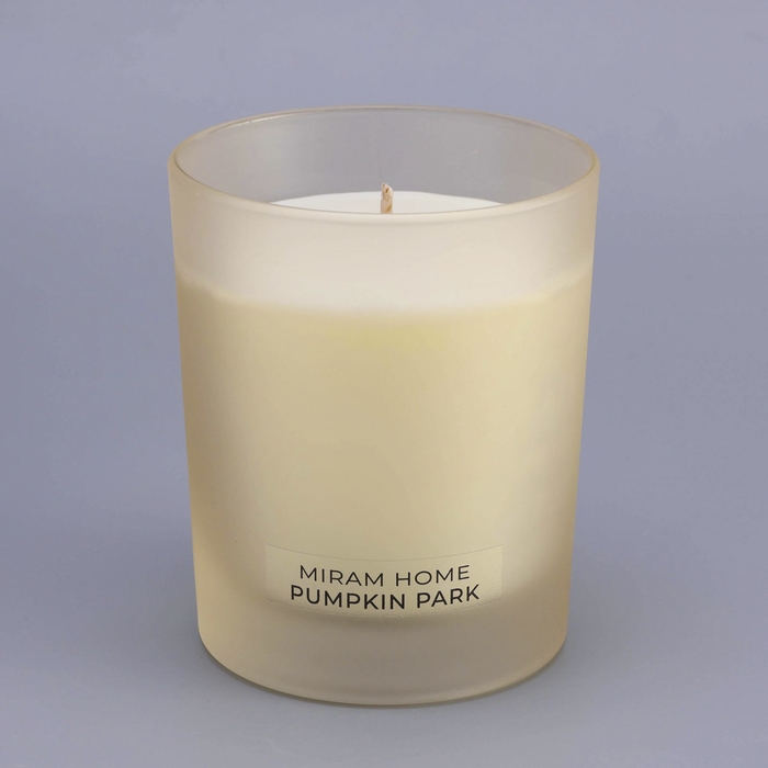 Свеча ароматическая в стекле  Свеча ароматическая в стекле "PUMPKIN PARK", тыква в карамели и апельсин, 200 г