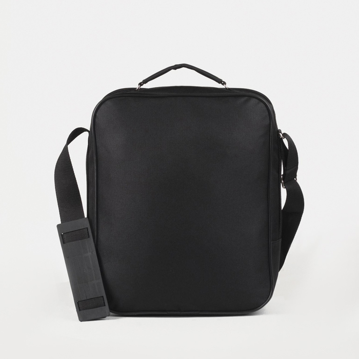 Сумка мужская на молниях RISE, длинный ремень, цвет чёрный Сумка мужская на молниях RISE, длинный ремень, цвет чёрный