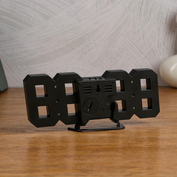 Часы электронные настольные  Часы электронные настольные "Цифры", с подвесом, синяя индикация, 9 х 3 х 23 см, от USB