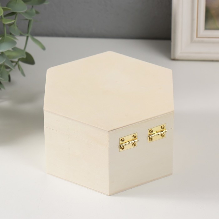 Шкатулка дерево под роспись Шкатулка дерево под роспись "Шестигранник" без замочка 13х11,5х7 см