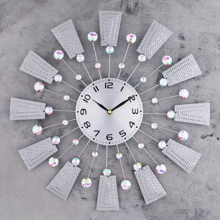 Часы настенные, интерьерные, большие Часы настенные, интерьерные, большие "Зеркальные точки", d-40 см, циферблат d-12 см