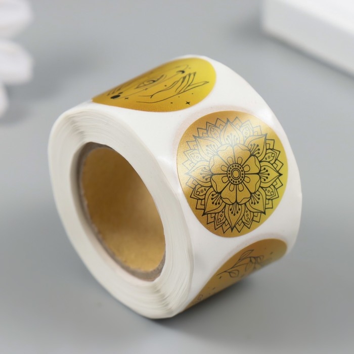 Наклейка бумага Наклейка бумага "Солнце и луна" d=2,5 см 252 шт в рулоне