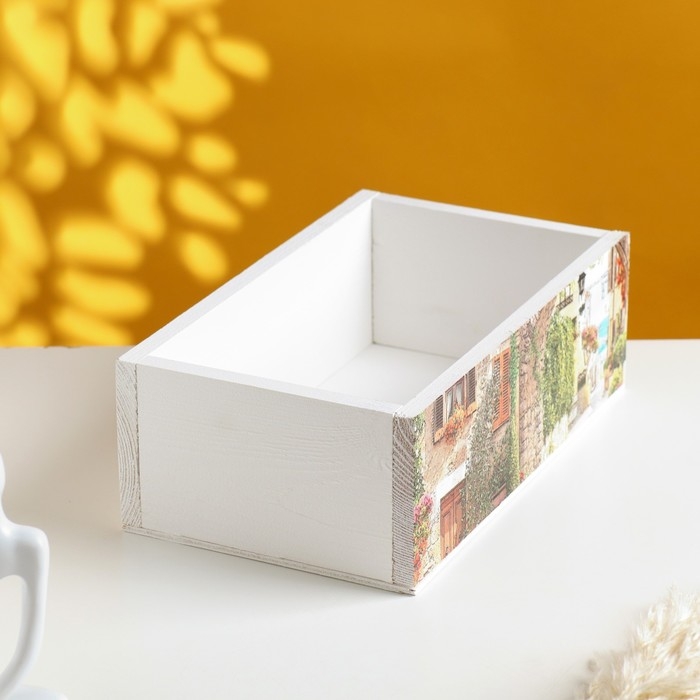 Кашпо флористическое деревянное  Кашпо флористическое деревянное " ПРОВАНС №10" 24,5х14,5х8 см