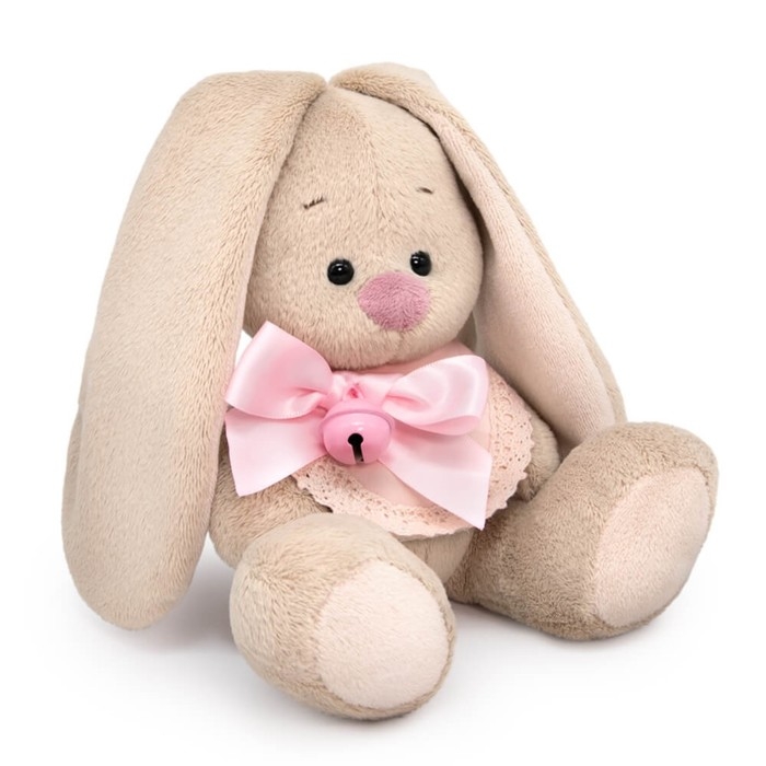 Мягкая игрушка «Зайка Ми в слюнявчике с бубенчиком», 15 см Мягкая игрушка «Зайка Ми в слюнявчике с бубенчиком», 15 см