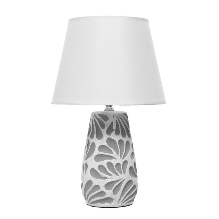 Настольная лампа Настольная лампа "Аиша" Е14 40Вт бело-серый 22х22х36 см