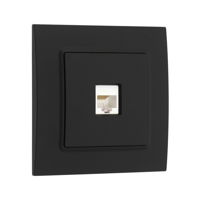 Розетка компьютерная одноместная TOT Elegant, скрытая, черная Розетка компьютерная одноместная TOT Elegant, скрытая, черная