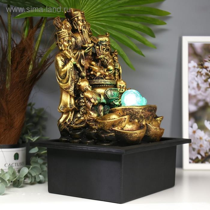 Фонтан настольный от сети Фонтан настольный от сети "Три старца с детьми и золотом" 35х25х20 см