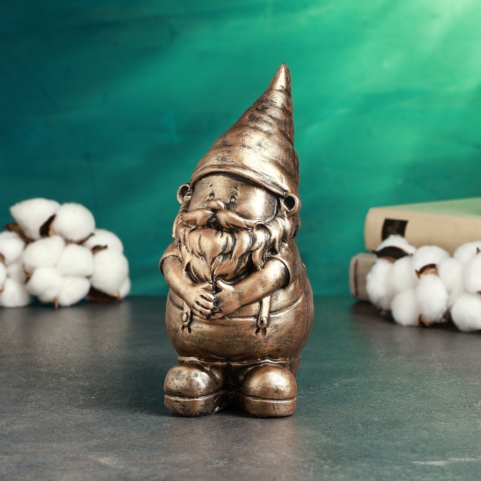Копилка Копилка "Гномик" 19х9х10см, бронза