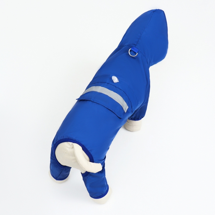 Комбинезон для собак, демисезонный с подкладом, размер ХS (ДС 22, Ог 34 см), синий Комбинезон для собак, демисезонный с подкладом, размер ХS (ДС 22, Ог 34 см), синий