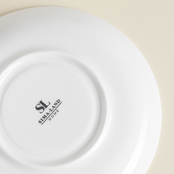 Чайные пары SL Home «Каскарон», 240 мл, набор 2 шт, костяной фарфор, белые Чайные пары SL Home «Каскарон», 240 мл, набор 2 шт, костяной фарфор, белые