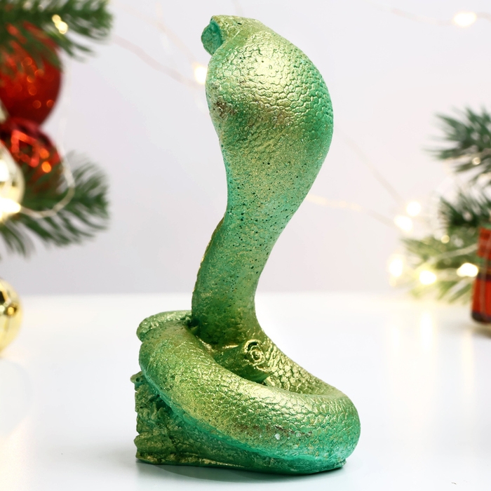 Новый год. Символ 2025. Фигура Новый год. Символ 2025. Фигура "Змея Серафима" светло-зеленая, 10х6х6см