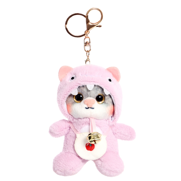 Мягкая игрушка «Котик», в фиолетовом капюшоне», 12 см Мягкая игрушка «Котик», в фиолетовом капюшоне», 12 см