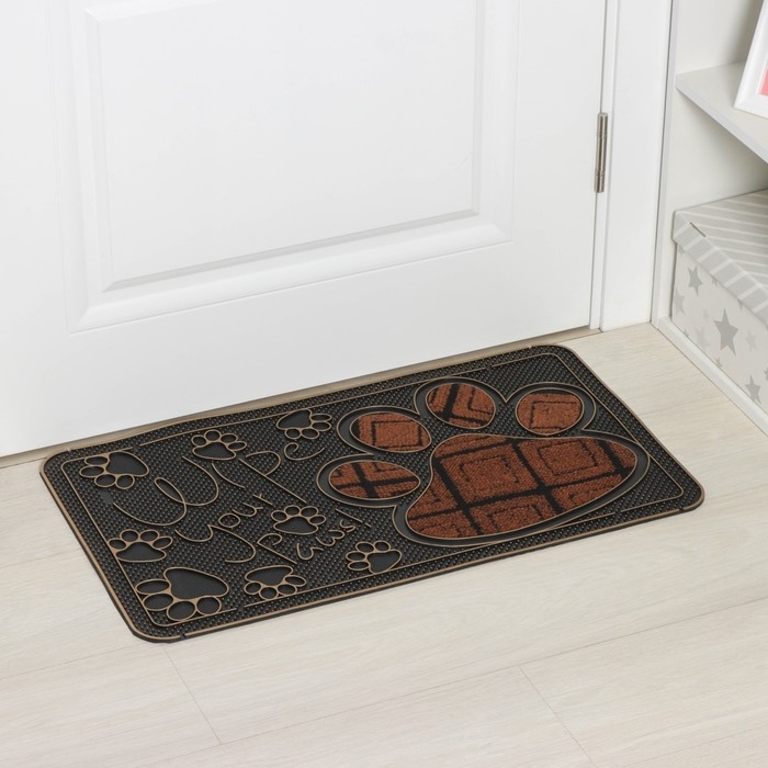 Коврик придверный Доляна «Лапка», цвет МИКС Коврик придверный Доляна «Лапка», цвет МИКС