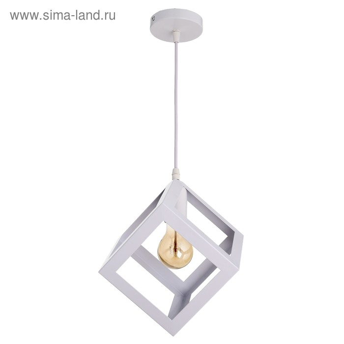 Светильник BayerLux Подвес  Светильник BayerLux Подвес "Квадрат" 1x40Вт E27 белый 16х16х116 см