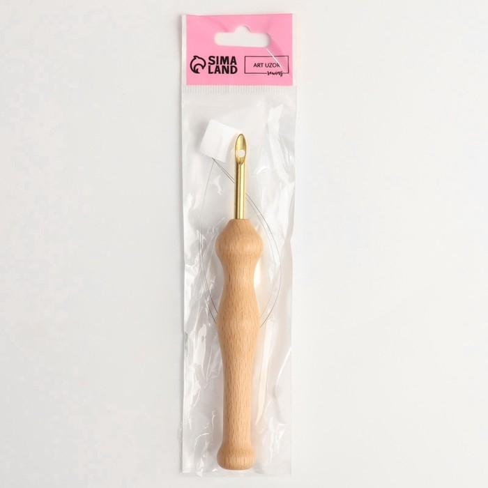 Игла для вышивания, для ковровой техники, d = 5 мм, с нитевдевателем, цвет золотой