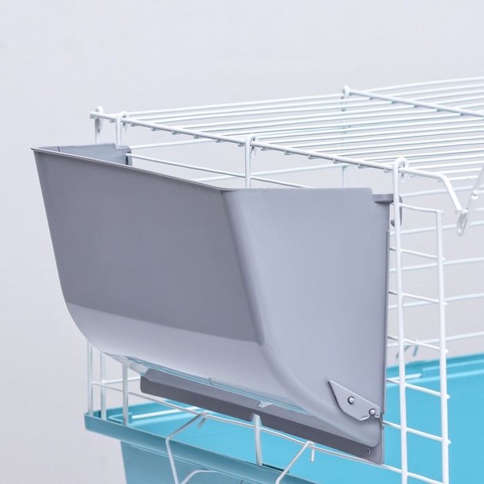 Клетка для грызунов Клетка для грызунов "Пижон" №1 складная, 58 х 40 х 34 см (+миска, 2 кормушки), бирюзовая