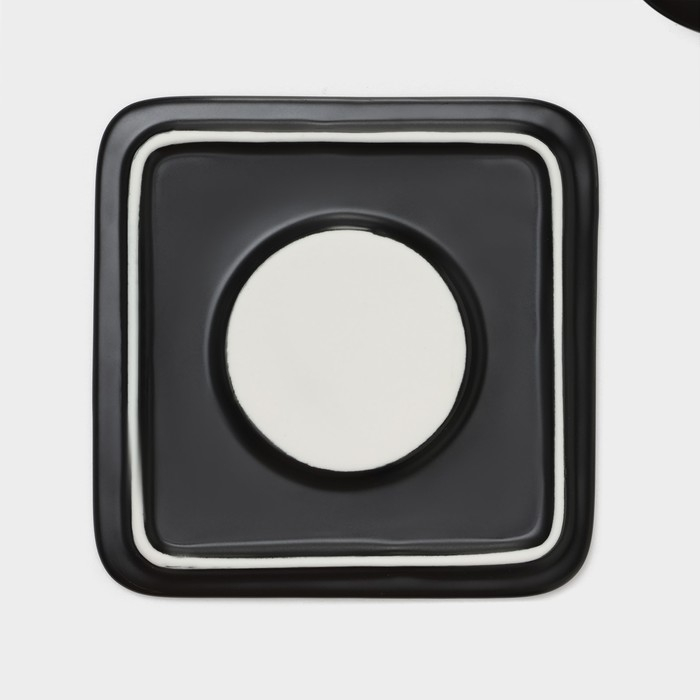 Набор керамический кофейный «Мейси», 12 предметов: 6 чашек 100 мл, 6 блюдец d=11 см, цвет чёрный Набор керамический кофейный «Мейси», 12 предметов: 6 чашек 100 мл, 6 блюдец d=11 см, цвет чёрный