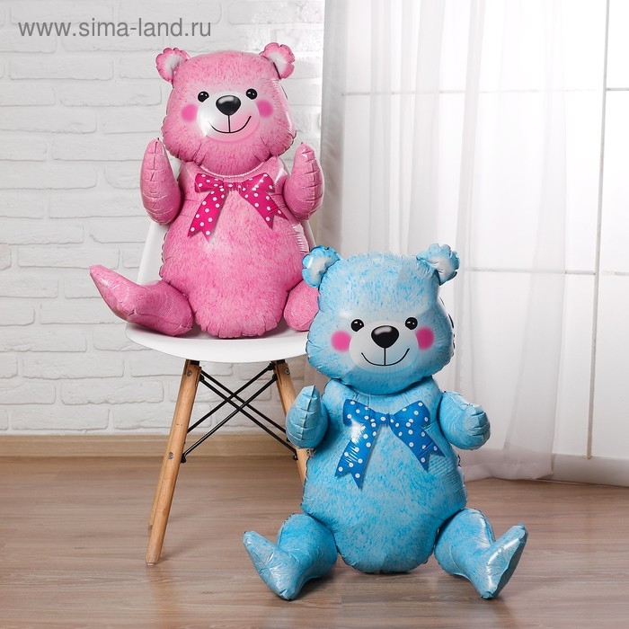 Шар фольгированный 36" &laquo;Мишка&raquo;, цвет розовый, под воздух