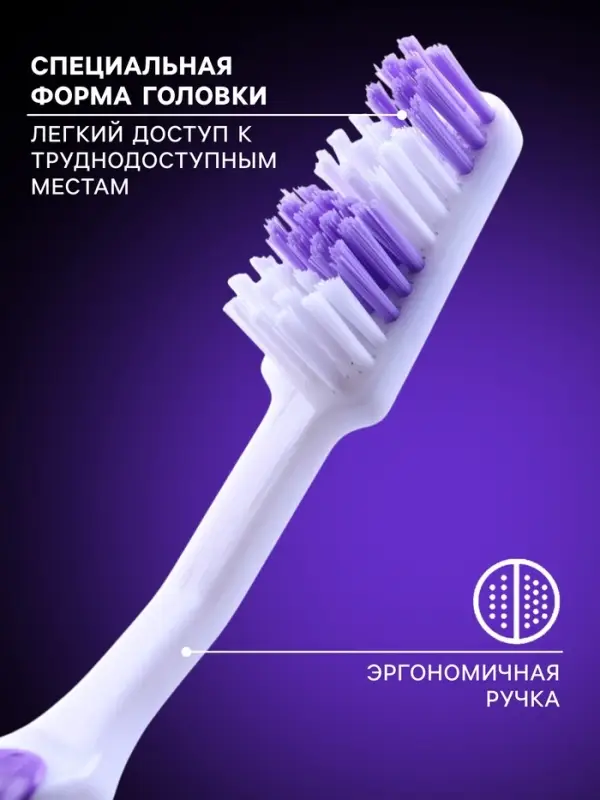 Зубная щётка Rendal Simply, средней жёсткости, 1 шт. МИКС