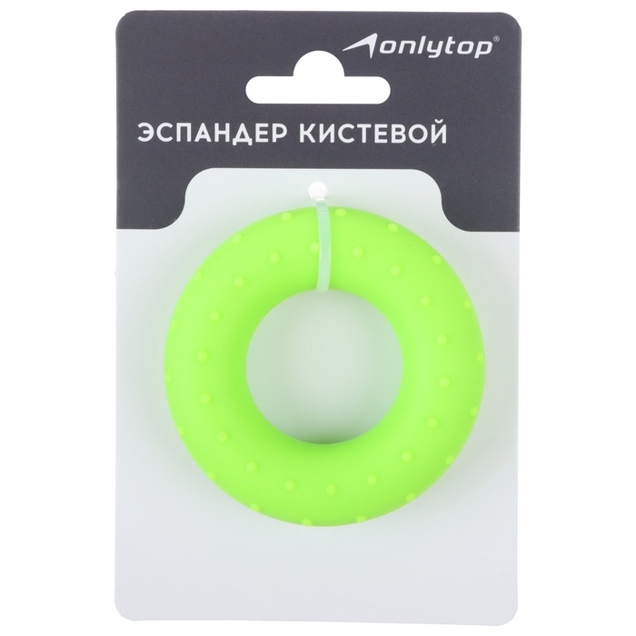 Эспандер кистевой ONLYTOP, массажный, 30 кг, цвет зелёный Эспандер кистевой ONLYTOP, массажный, 30 кг, цвет зелёный