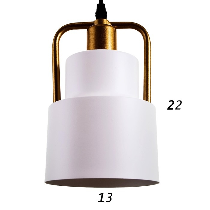 Светильник BayerLux 1657/1WT E27 40Вт бело-золотой 12,5х12,5х22-122 см